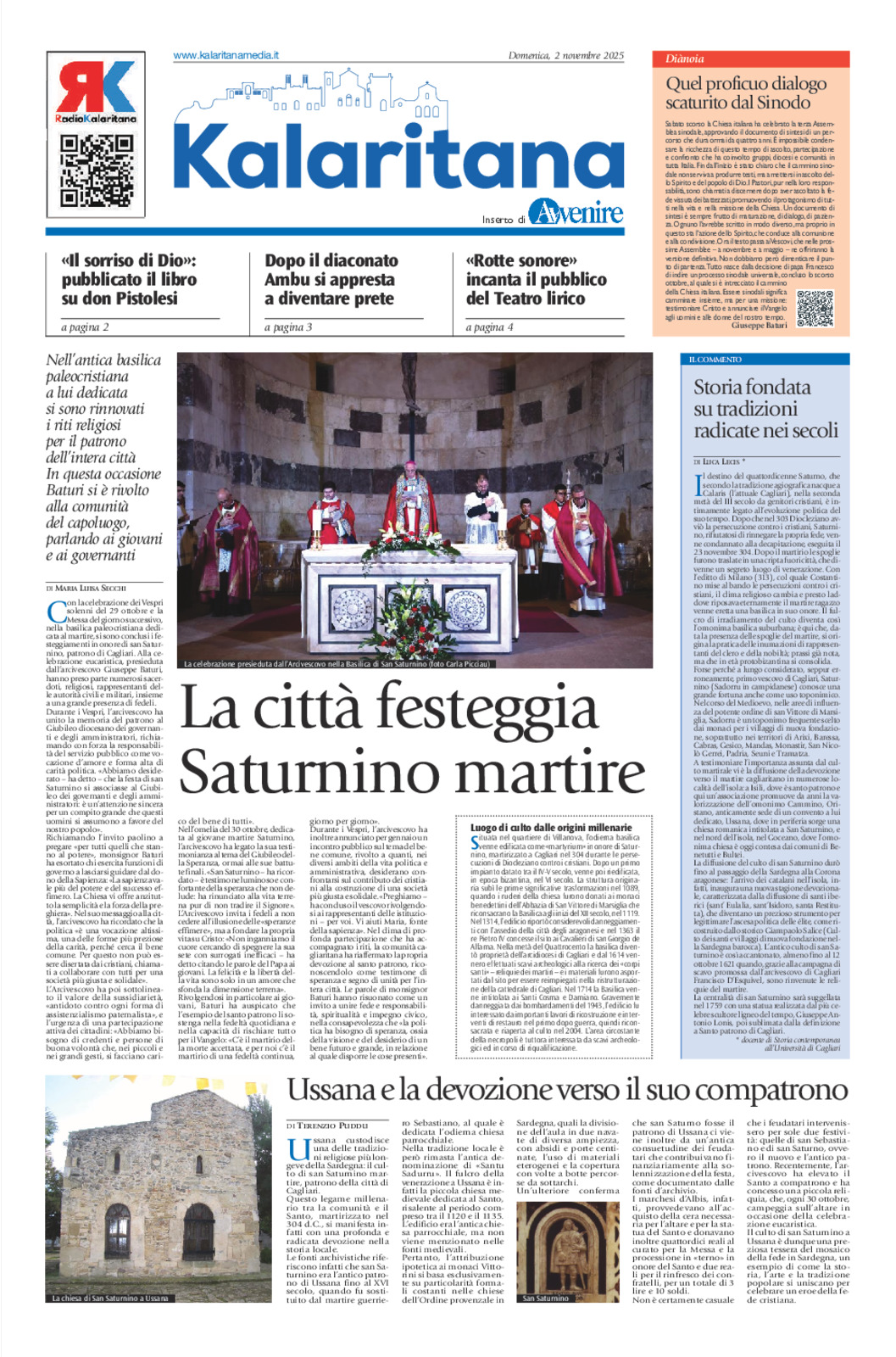 Kalaritana Avvenire di domenica 02 novembre 2025