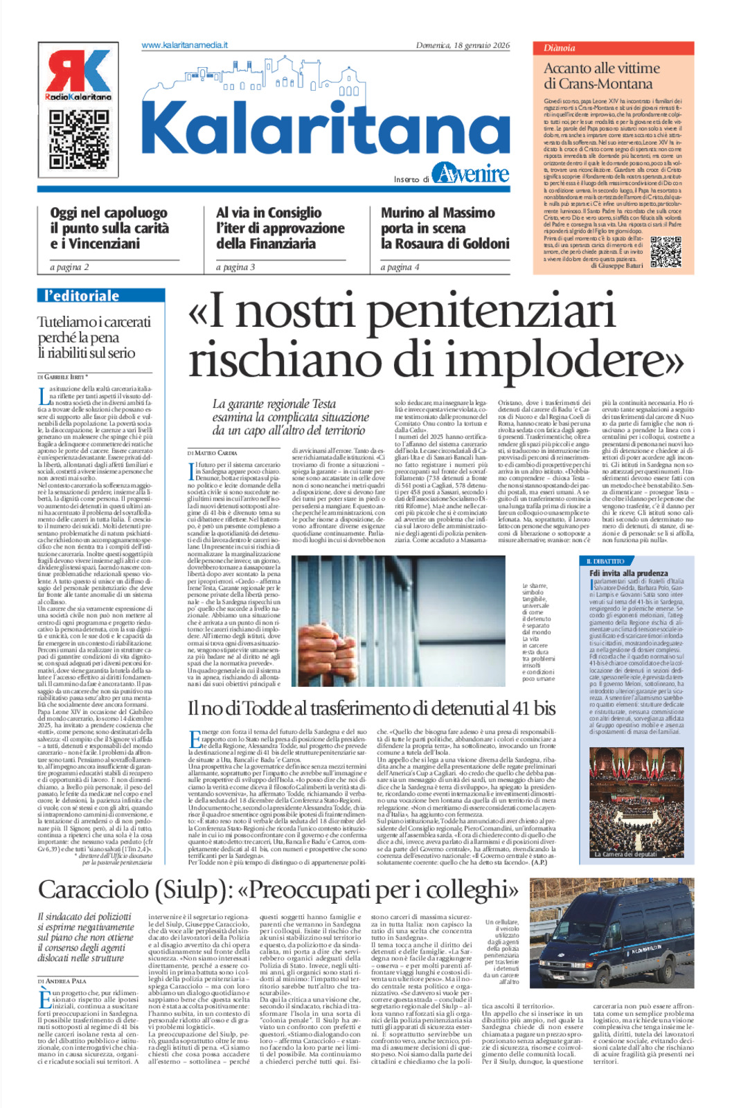 Kalaritana del 18/01/2026